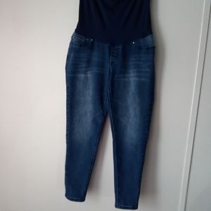 Maternity Women's indigo bleu super stretch skinny de im jean